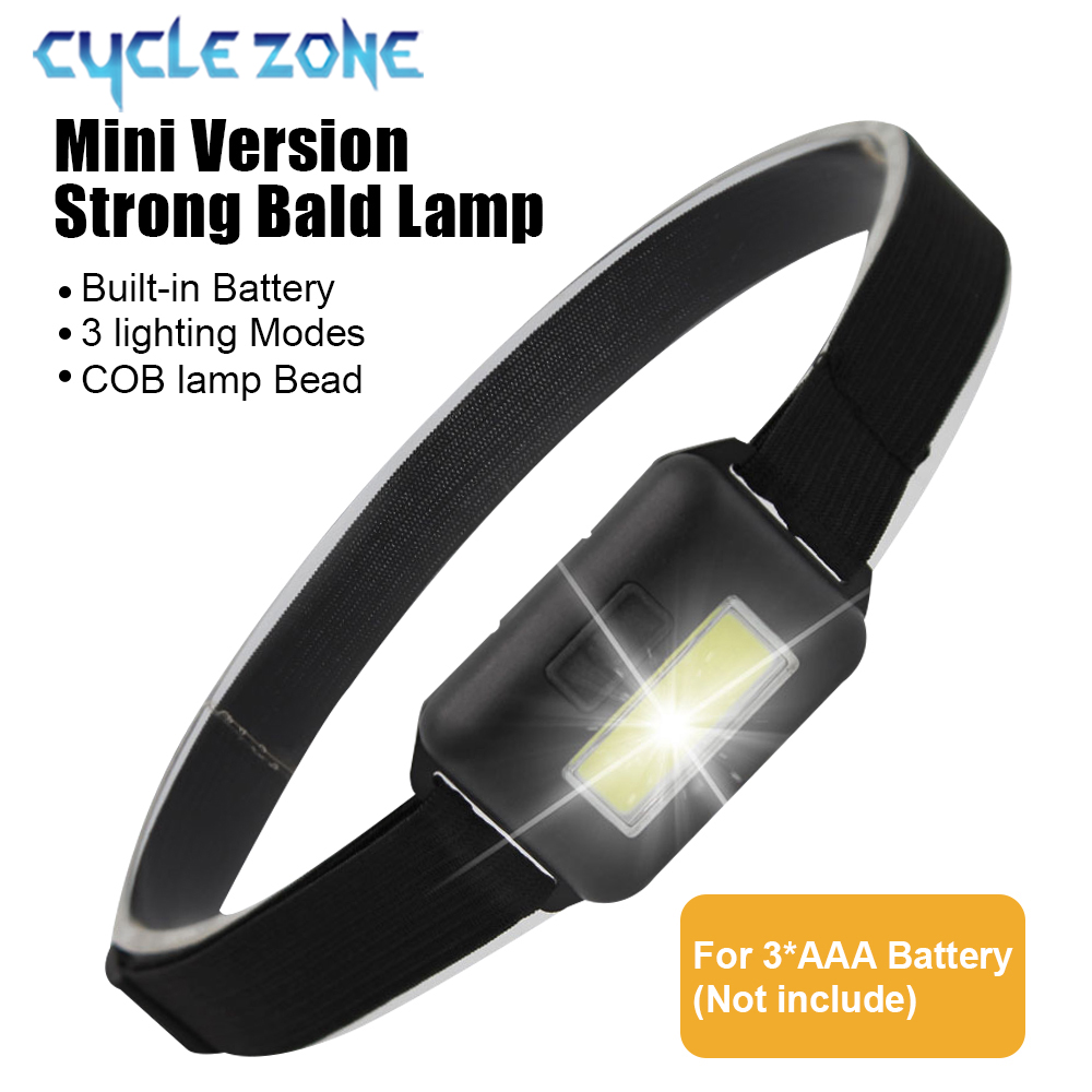 Outdoor Adventure Zone - Mini-Stirnlampe, tragbar, COB-Scheinwerfer, 3 Lichtmodi, Camping-Kopf-Taschenlampe,