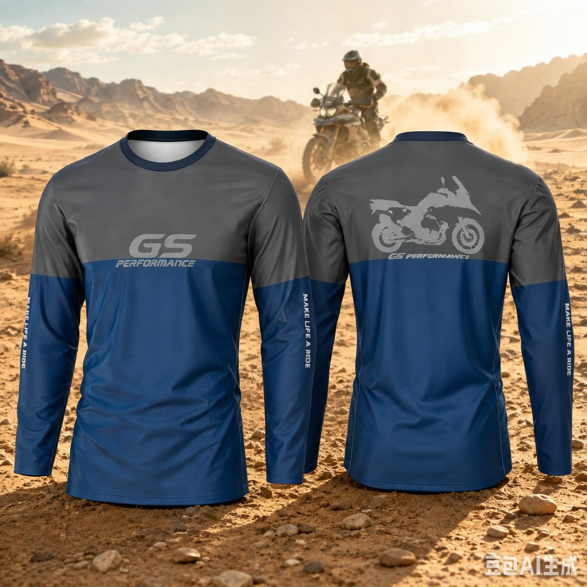 Outdoor Adventure Sports - Motorrad GS Adventure Motorrad-Langarmshirt Atmungsaktiv Anti-UV