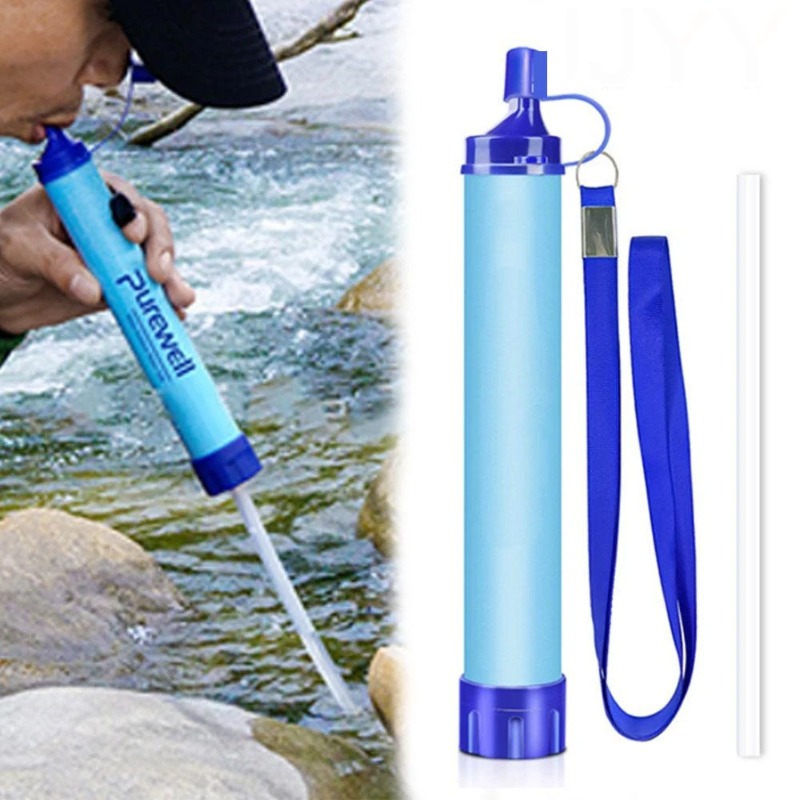 Outdoor Adventure Backpack - Tragbarer Wasserfilter-Strohhalm für Rucksacktouren, Notfall-Wasserreiniger, Leichtes