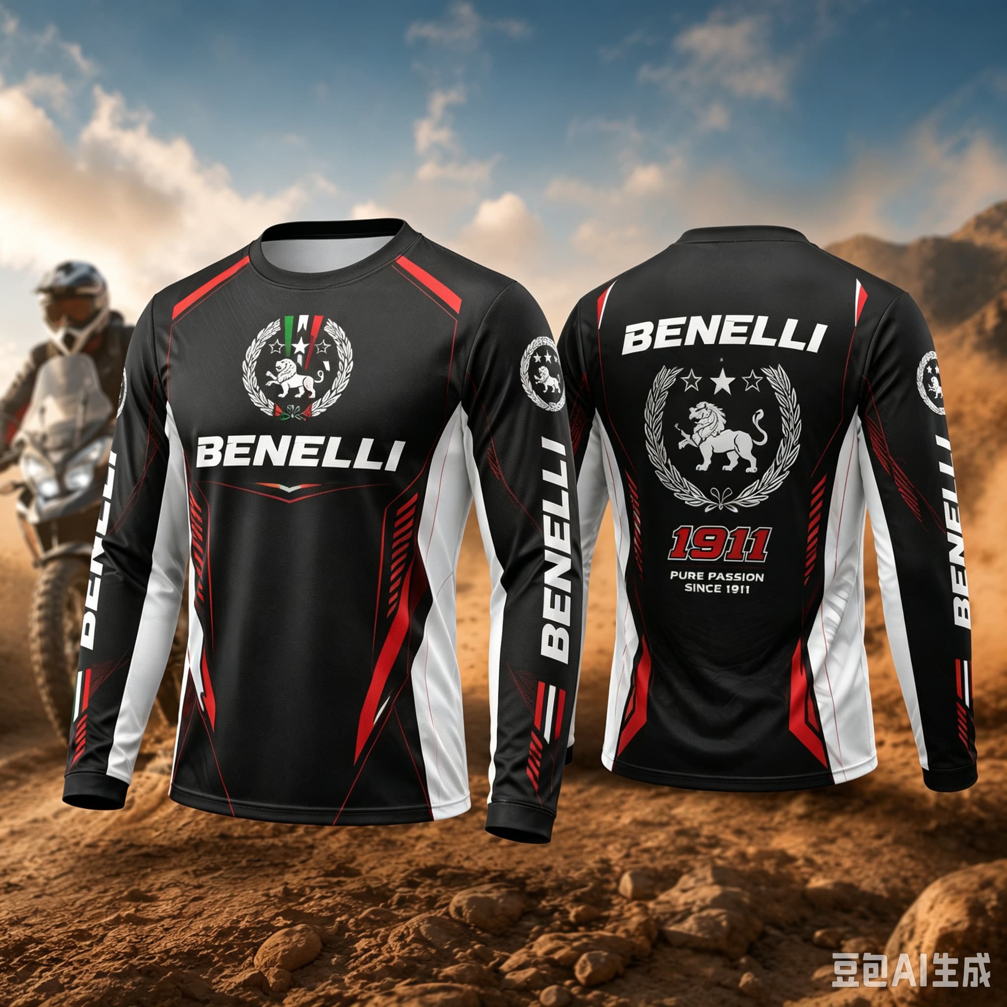 Outdoor Adventure Outfit - Neues 2027 Benelli Rider T-Shirt Langarm