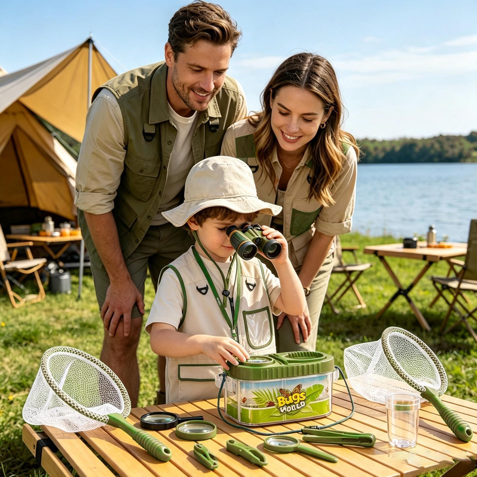 Kinder-Abenteuer-Set mit Lupe  – Outdoor Adventure Kit For Kids Bewertung und Preis