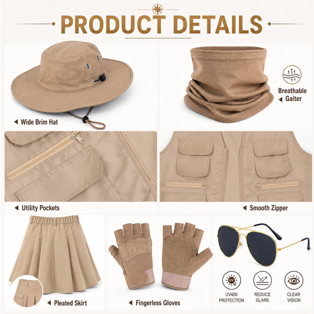 Outdoor-Explorer-Kleidung, Hut – Outdoor Adventure Outfit Bewertung und Preis
